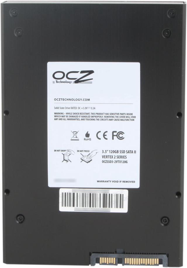 Alt view image 4 of 5 - OCZ Vertex 2 3.5" 120GB SATA II MLC Internal Solid State Drive (SSD) OCZSSD3-2VTX120G