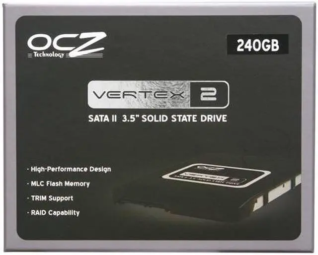 Main image of OCZ Vertex 2 3.5" 240GB SATA II MLC Internal Solid State Drive (SSD) OCZSSD3-2VTX240G