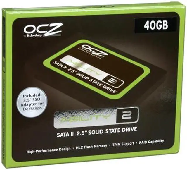 Main image of OCZ Agility 2 2.5" 40GB SATA II MLC Internal Solid State Drive (SSD) OCZSSD2-2AGT40G