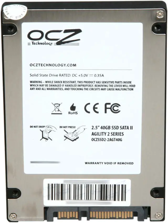 Alt view image 5 of 6 - OCZ Agility 2 2.5" 40GB SATA II MLC Internal Solid State Drive (SSD) OCZSSD2-2AGT40G