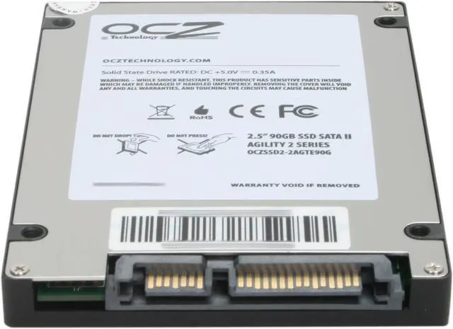Alt view image 3 of 5 - OCZ Agility 2 2.5" 90GB SATA II MLC Internal Solid State Drive (SSD) OCZSSD2-2AGTE90G