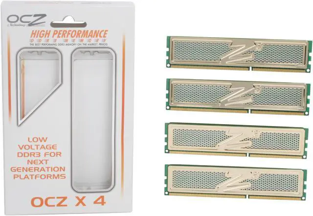 Alt view image 3 of 3 - OCZ Gold 8GB (4 x 2GB) DDR3 1333 (PC3 10666) Desktop Memory Model OCZ3G1333LV8GQ