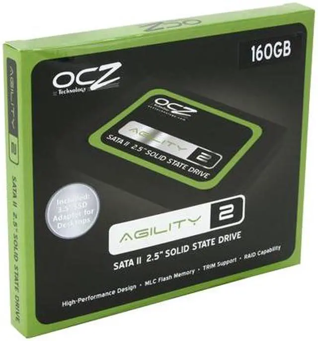 Main image of OCZ Agility 2 2.5" 160GB SATA II MLC Internal Solid State Drive (SSD) OCZSSD2-2AGT160G