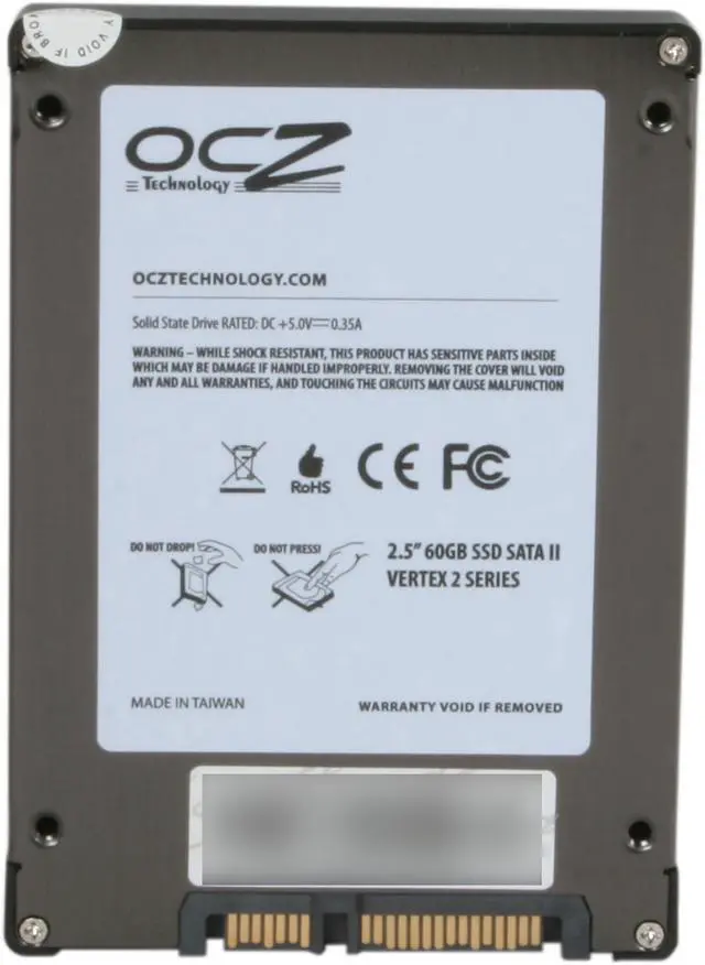 Alt view image 5 of 6 - OCZ Vertex 2 2.5" 60GB SATA II MLC Internal Solid State Drive (SSD) OCZSSD2-2VTX60G