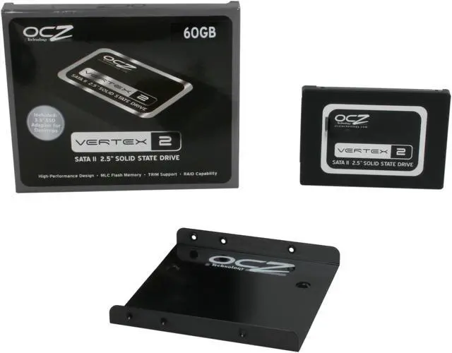 Alt view image 6 of 6 - OCZ Vertex 2 2.5" 60GB SATA II MLC Internal Solid State Drive (SSD) OCZSSD2-2VTX60G