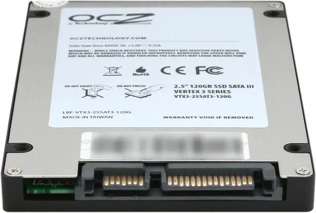 Alt view image 4 of 6 - OCZ Vertex 3 2.5" 120GB SATA III MLC Internal Solid State Drive (SSD) VTX3-25SAT3-120G