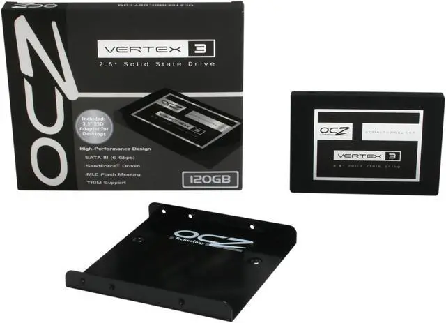 Alt view image 6 of 6 - OCZ Vertex 3 2.5" 120GB SATA III MLC Internal Solid State Drive (SSD) VTX3-25SAT3-120G