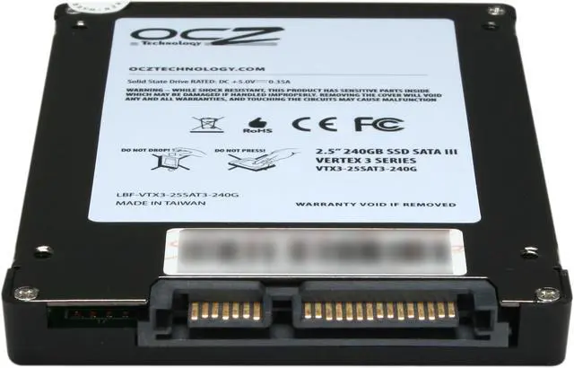 Alt view image 4 of 6 - OCZ Vertex 3 2.5" 240GB SATA III MLC Internal Solid State Drive (SSD) VTX3-25SAT3-240G