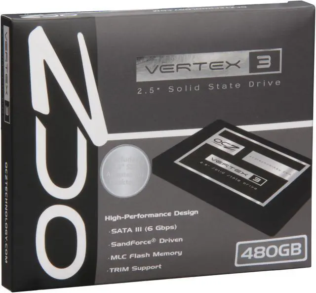 Main image of OCZ Vertex 3 2.5" 480GB SATA III MLC Internal Solid State Drive (SSD) VTX3-25SAT3-480G