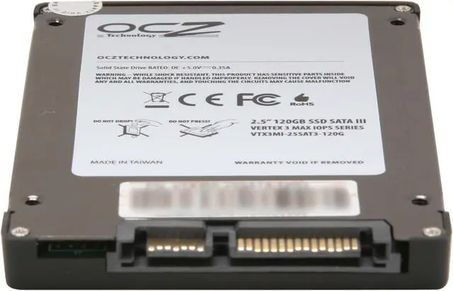 Alt view image 4 of 6 - OCZ Vertex 3 Series - MAX IOPS Edition 2.5" 120GB SATA III MLC Internal Solid State Drive (SSD) VTX3MI-25SAT3-120G