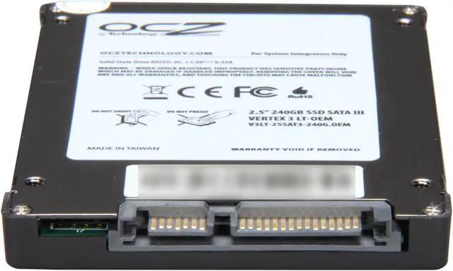 Alt view image 3 of 5 - OCZ Vertex 3 V3LT-25SAT3-240G 2.5" 240GB SATA III Internal Solid State Drive (SSD) - OEM