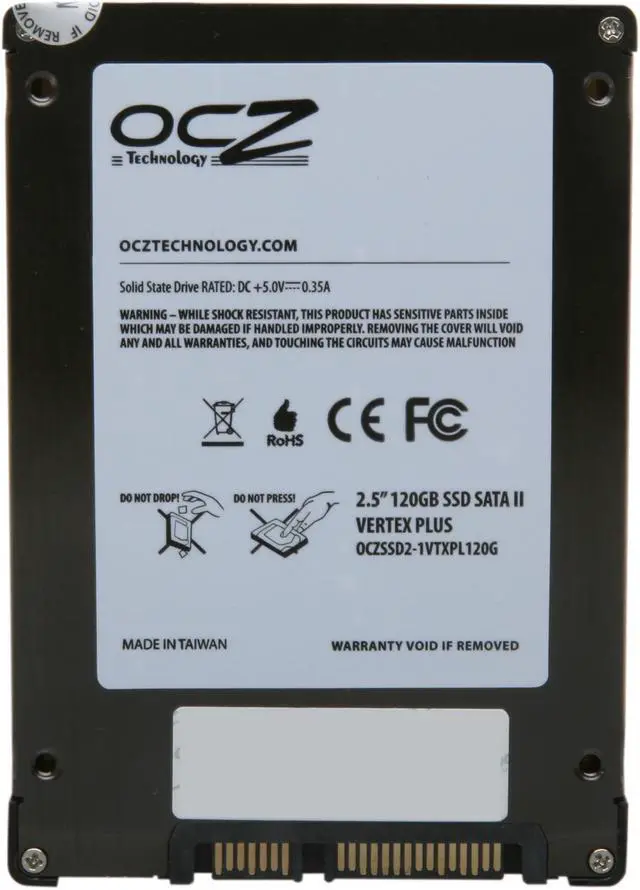 Alt view image 5 of 5 - OCZ Vertex Plus 2.5" 120GB SATA II MLC Internal Solid State Drive (SSD) OCZSSD2-1VTXPL120G