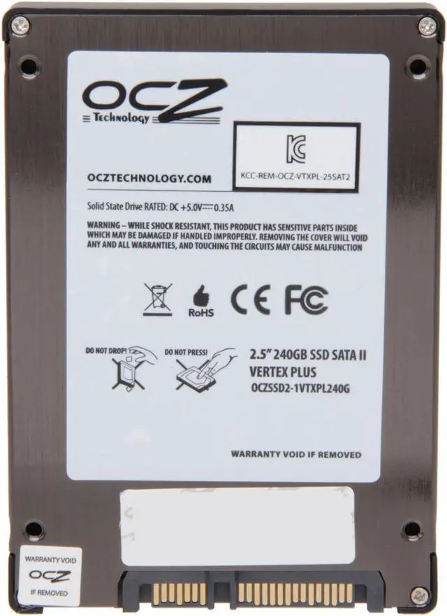 Alt view image 5 of 5 - OCZ Vertex Plus 2.5" 240GB SATA II MLC Internal Solid State Drive (SSD) OCZSSD2-1VTXPL240G