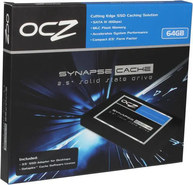 Main image of OCZ Synapse Cache 2.5" 64GB (32GB cache capacity) SATA III MLC Internal Solid State Drive (SSD) SYN-25SAT3-64G