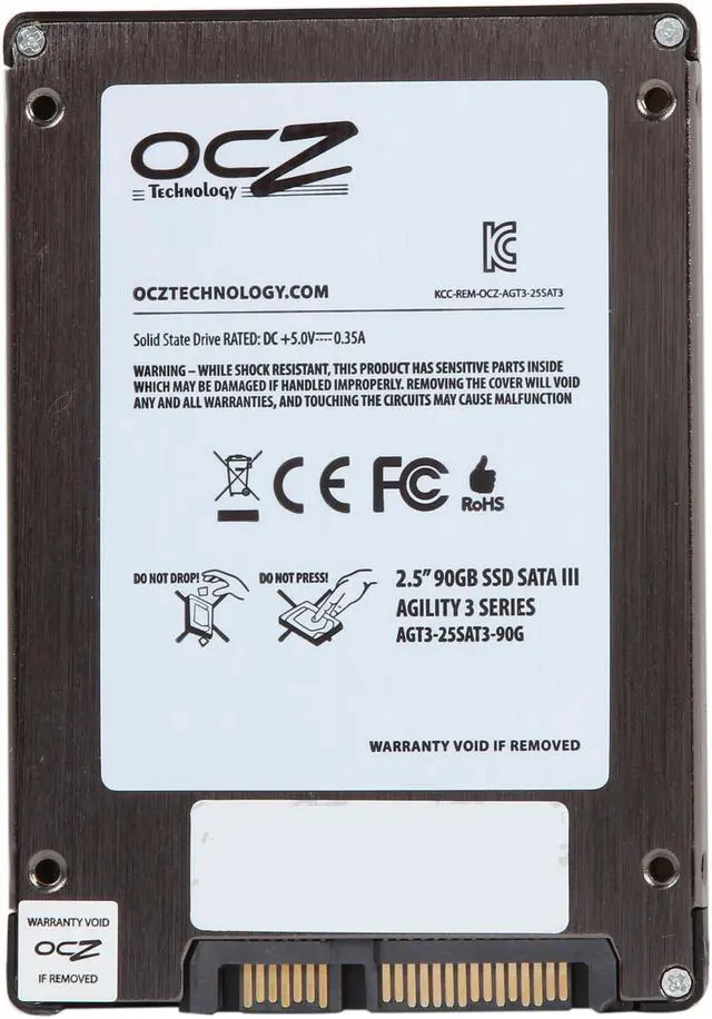 Alt view image 5 of 5 - OCZ Agility 3 2.5" 90GB SATA III MLC Internal Solid State Drive (SSD) AGT3-25SAT3-90G