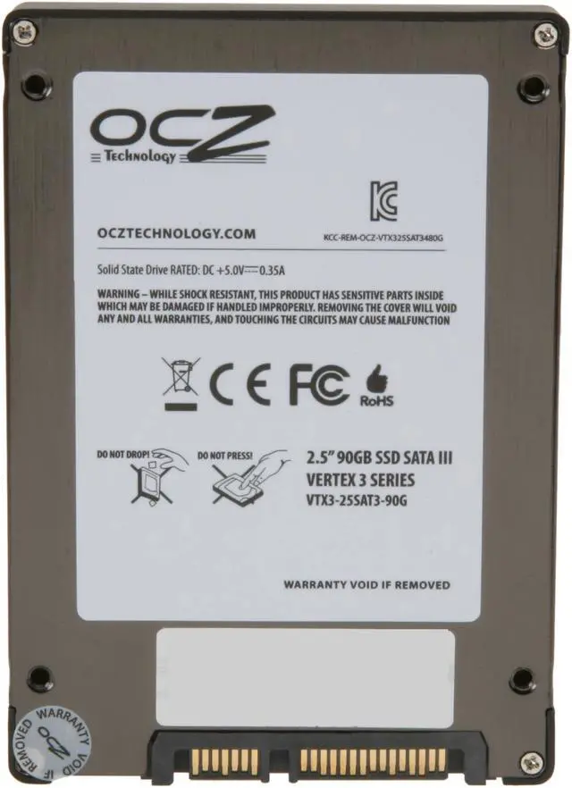 Alt view image 5 of 6 - OCZ Vertex 3 2.5" 90GB SATA III MLC Internal Solid State Drive (SSD) VTX3-25SAT3-90G
