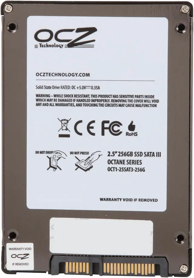 Alt view image 4 of 5 - OCZ Octane 2.5" 256GB SATA III 2Xnm Synchronous Mode Multi-Level Cell (MLC) Internal Solid State Drive (SSD) OCT1-25SAT3-256G