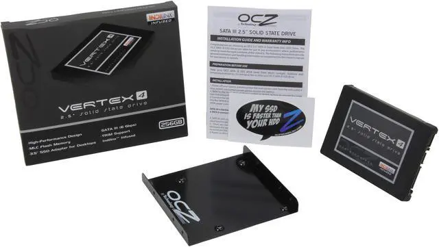 Alt view image 5 of 5 - OCZ Vertex 4 2.5" 256GB SATA III MLC Internal Solid State Drive (SSD) VTX4-25SAT3-256G