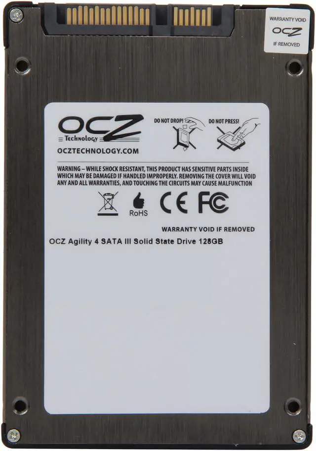 Alt view image 4 of 6 - OCZ Agility 4 2.5" 128GB SATA III MLC Internal Solid State Drive (SSD) AGT4-25SAT3-128G