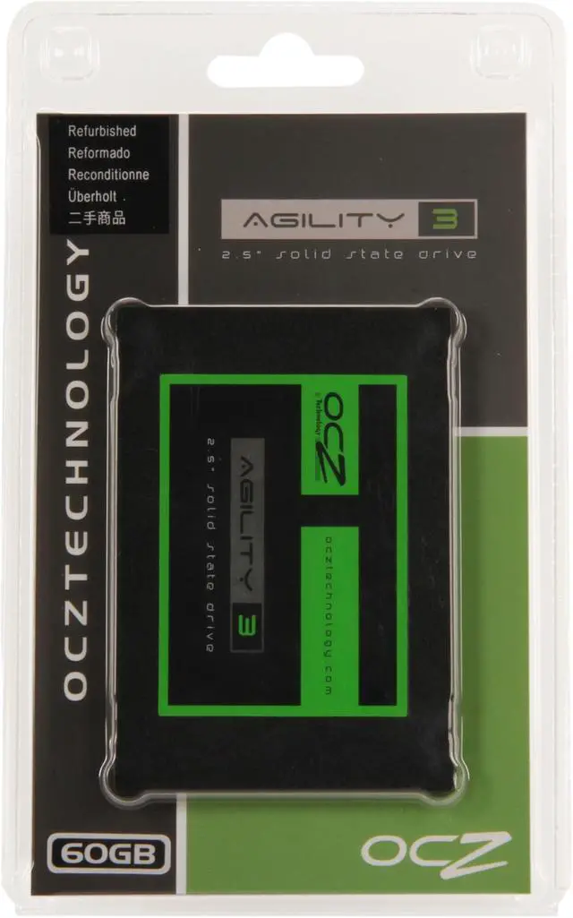 Main image of Manufacturer Recertified OCZ Agility 3 2.5" 60GB SATA III MLC Internal Solid State Drive (SSD) AGT3-25SAT3-60G