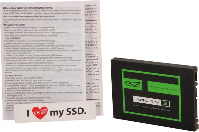 Alt view image 6 of 6 - Manufacturer Recertified OCZ Agility 3 2.5" 60GB SATA III MLC Internal Solid State Drive (SSD) AGT3-25SAT3-60G