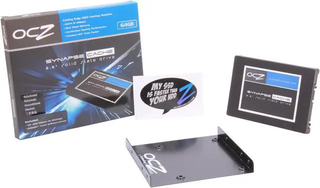 Alt view image 7 of 7 - Manufacturer Recertified OCZ Synapse Cache 2.5" 64GB (32GB cache capacity) SATA III MLC Internal Solid State Drive (SSD) SYN-25SAT3-64G