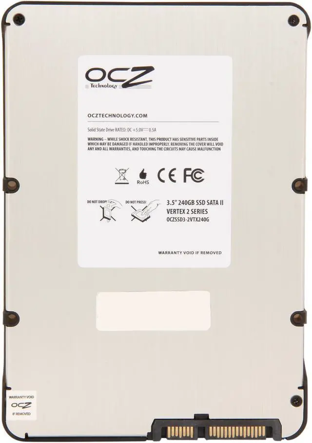 Alt view image 5 of 6 - Manufacturer Recertified OCZ Vertex 2 3.5" 240GB SATA II MLC Internal Solid State Drive (SSD) OCZSSD3-2VTX240G