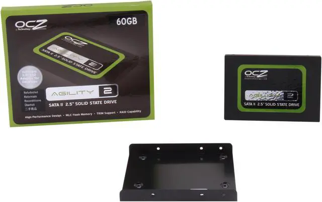 Alt view image 6 of 6 - Manufacturer Recertified OCZ Agility 2 2.5" 60GB SATA II MLC Internal Solid State Drive (SSD) OCZSSD2-2AGTE60G