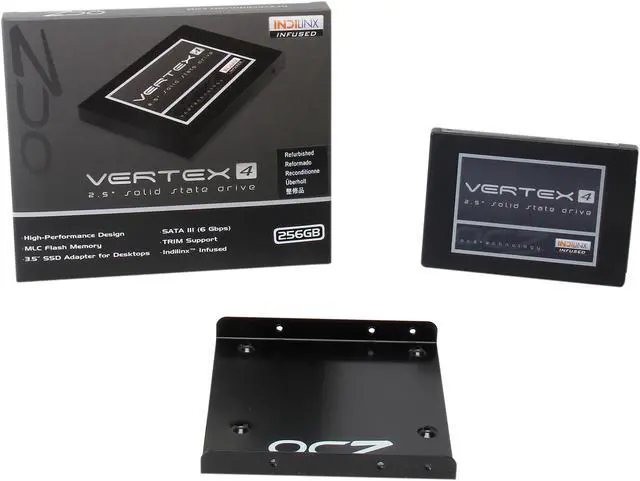 Alt view image 6 of 6 - Manufacturer Recertified OCZ Vertex 4 2.5" 256GB SATA III MLC Internal Solid State Drive (SSD) VTX4-25SAT3-256G.RF