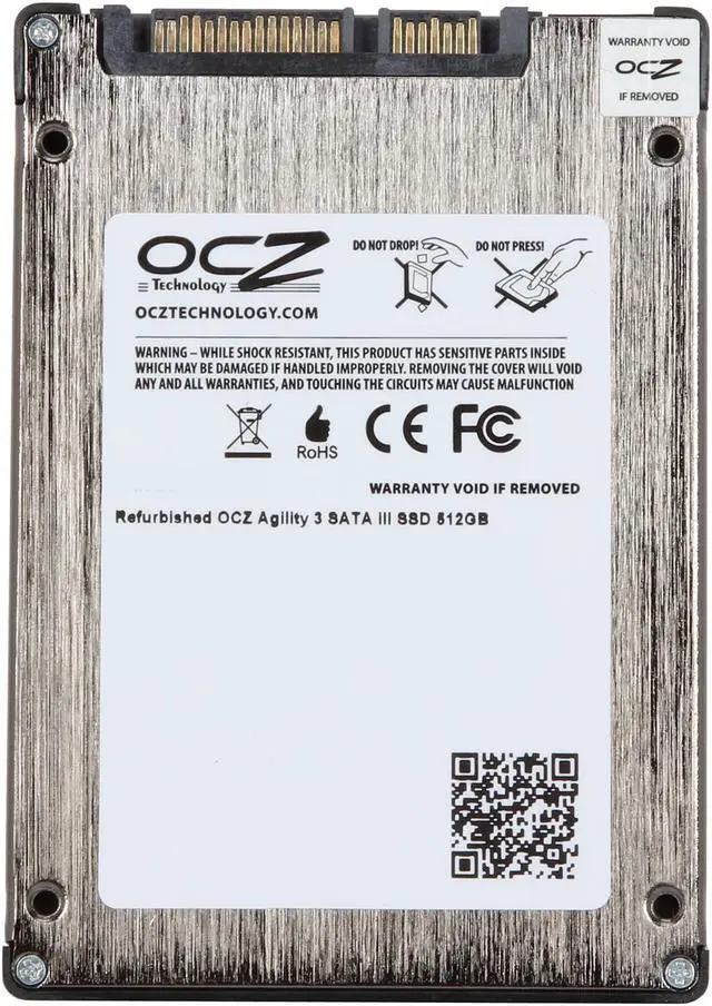 Alt view image 4 of 5 - OCZ Agility 3 2.5" 512GB SATA III MLC Internal Solid State Drive (SSD) AGT3-25SAT3-512G.RF