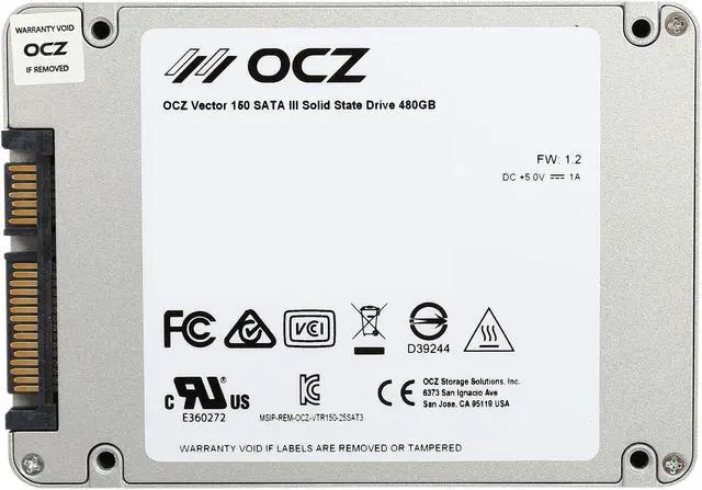 Alt view image 5 of 5 - OCZ Vector 150 Series 2.5" 480GB SATA III MLC Internal Solid State Drive (SSD) VTR150-25SAT3-480G