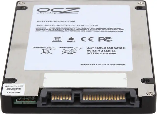 Alt view image 5 of 6 - OCZ Agility 2 2.5" 160GB SATA II MLC Internal Solid State Drive (SSD) OCZSSD2-2AGT160G.RF