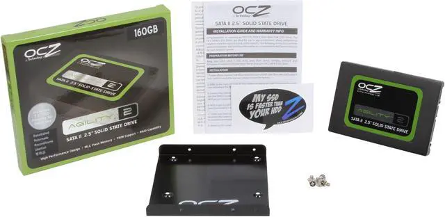 Alt view image 6 of 6 - OCZ Agility 2 2.5" 160GB SATA II MLC Internal Solid State Drive (SSD) OCZSSD2-2AGT160G.RF
