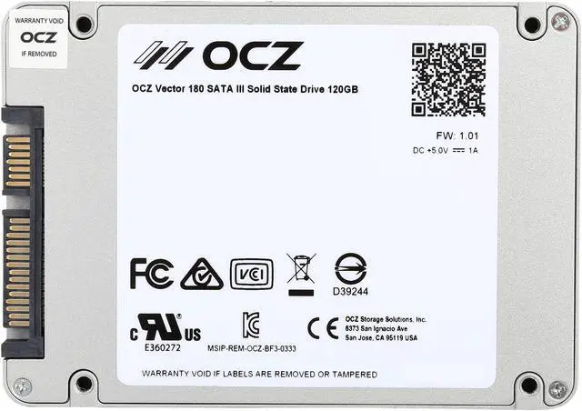 Alt view image 5 of 5 - Toshiba OCZ VT180 2.5" 120GB SATA III MLC Internal Solid State Drive (SSD) VTR180-25SAT3-120G