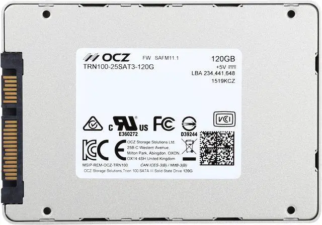 Alt view image 4 of 5 - OCZ Trion 100 2.5" 120GB SATA III TLC Internal Solid State Drive (SSD) TRN100-25SAT3-120G