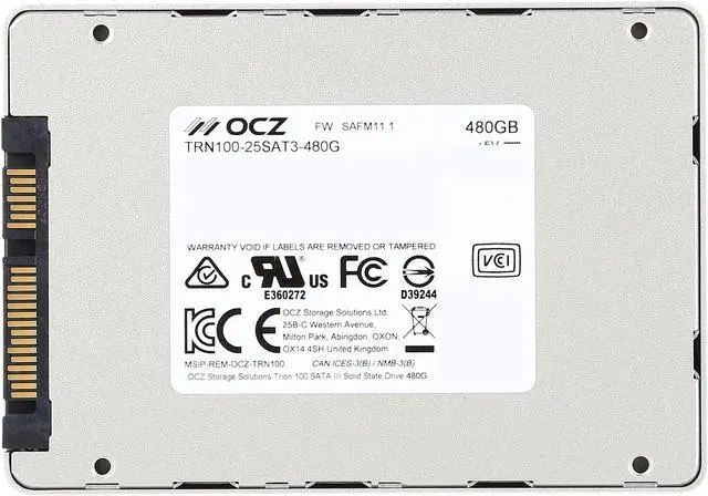 Alt view image 5 of 5 - OCZ Trion 100 2.5" 480GB SATA III TLC Internal Solid State Drive (SSD) TRN100-25SAT3-480G