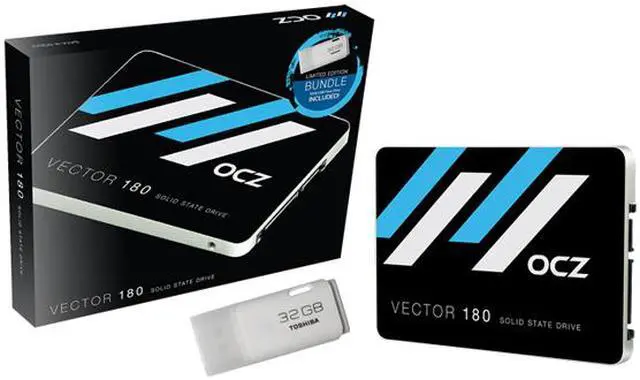 Main image of OCZ Vector 180 2.5" 480GB SATA III MLC SSD with Toshiba 32GB USB 2.0 Flash Drive Bundle VTR180-25SAT3-480G-B