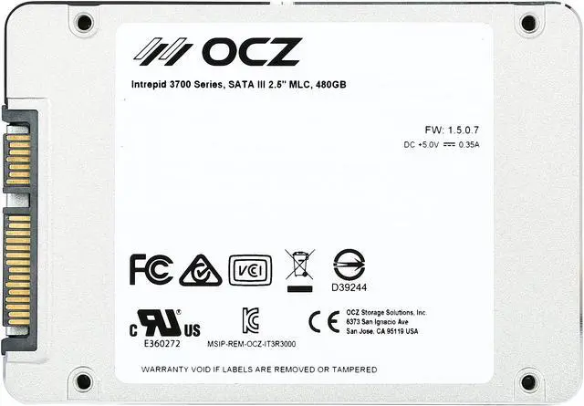 Alt view image 4 of 5 - OCZ SSD IT3RSK41ET5G0-0480 Intrepid 3700 Series 480GB 2.5" SATAIII eMLC 9.2mm