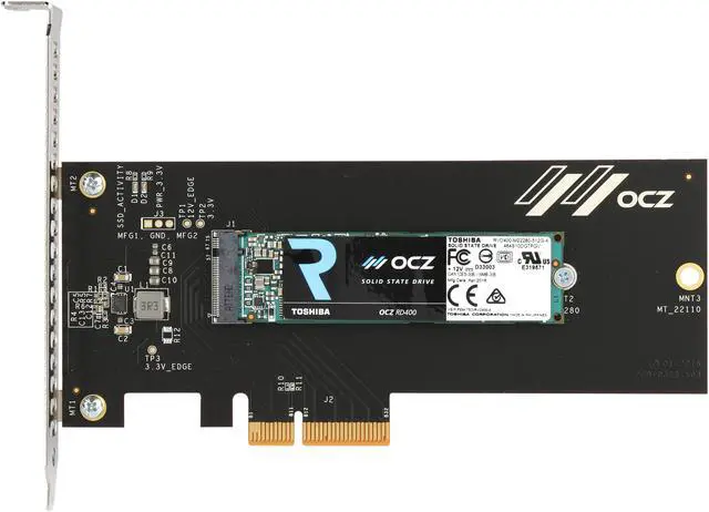 Alt view image 4 of 5 - Toshiba OCZ RD400A M.2 2280 + AIC 512GB PCI-Express 3.0 x 4 MLC Internal Solid State Drive (SSD) RVD400-22280-512G-A