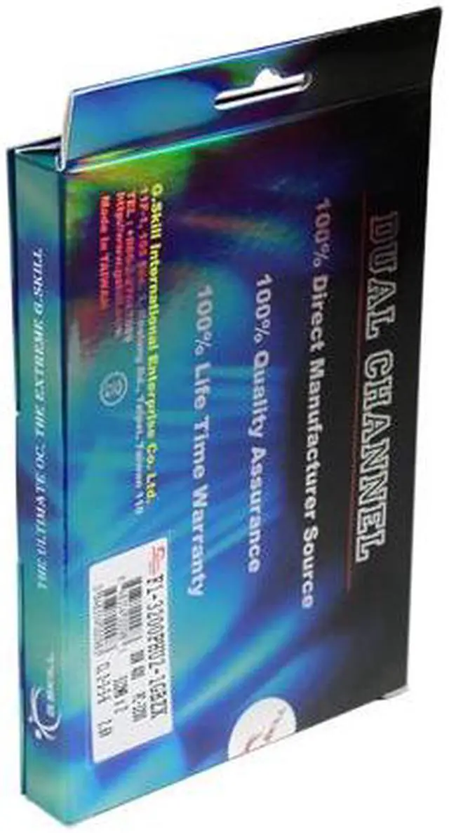 Alt view image 3 of 3 - G.SKILL 1GB (2 x 512MB) DDR 400 (PC 3200) Dual Channel Kit Desktop Memory Model F1-3200PHU2-1GBZX