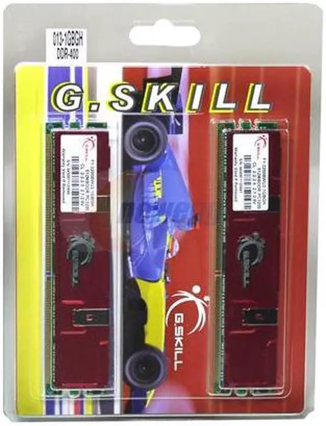 Alt view image 2 of 2 - G.SKILL 1GB (2 x 512MB) DDR 400 (PC 3200) Dual Channel Kit Desktop Memory Model F1-3200BWU2-1GBGH