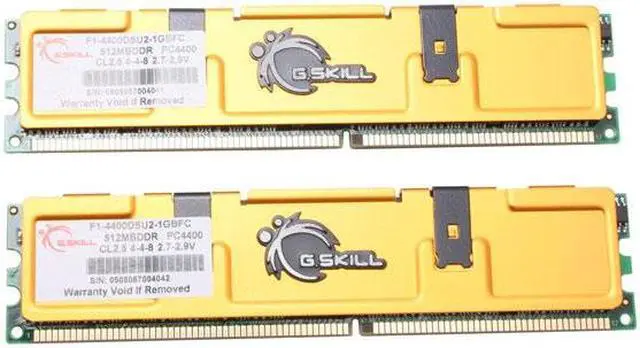 Main image of G.SKILL 1GB (2 x 512MB) DDR 550 (PC 4400) Dual Channel Kit Desktop Memory Model F1-4400DSU2-1GBFC