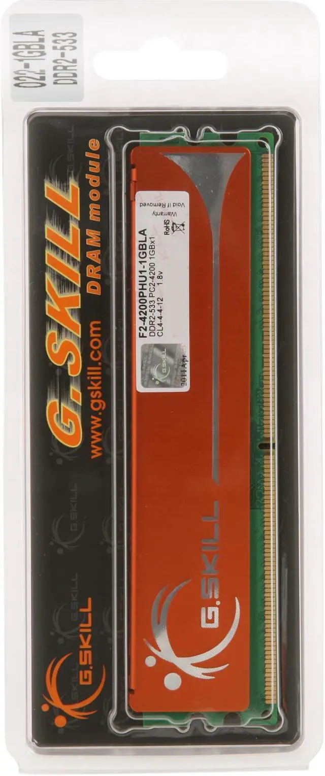 Alt view image 4 of 3 - G.SKILL Extreme Series 1GB DDR2 533 (PC2 4200) Desktop Memory Model F2-4200PHU1-1GBLA