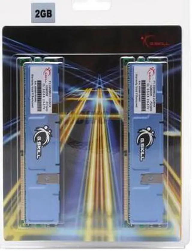 Alt view image 2 of 2 - G.SKILL 2GB (2 x 1GB) DDR 400 (PC 3200) Dual Channel Kit Desktop Memory Model F1-3200BIU2-2GBHX