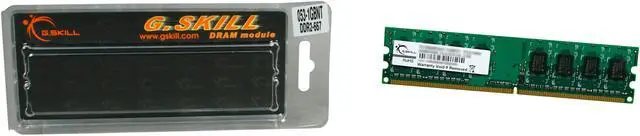 Alt view image 3 of 3 - G.SKILL 1GB DDR2 667 (PC2 5400) System Memory Model F2-5400PHU1-1GBNT