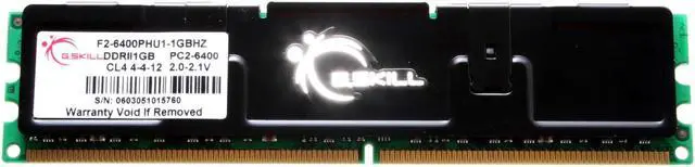 Main image of G.SKILL 1GB DDR2 800 (PC2 6400) Desktop Memory Model F2-6400PHU1-1GBHZ