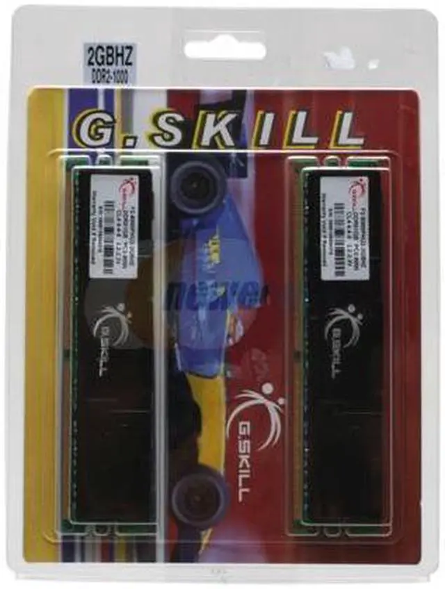 Alt view image 2 of 3 - G.SKILL 2GB (2 x 1GB) DDR2 1000 (PC2 8000) Dual Channel Kit Desktop Memory Model F2-8000PHU2-2GBHZ