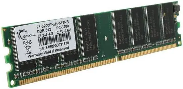 Main image of G.SKILL 512MB DDR 400 (PC 3200) Desktop Memory Model F1-3200PHU1-512NR
