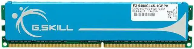 Alt view image 2 of 3 - G.SKILL 1GB DDR2 800 (PC2 6400) Desktop Memory Model F2-6400CL4S-1GBPK