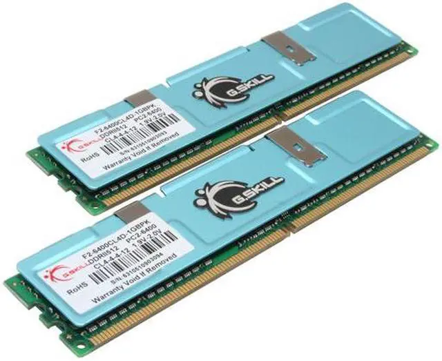 Main image of G.SKILL 1GB (2 x 512MB) DDR2 800 (PC2 6400) Dual Channel Kit Desktop Memory Model F2-6400CL4D-1GBPK